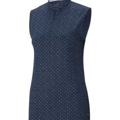 PUMA Ladies CLOUDSPUN Polka Sleeveless Stretch Golf Polo Shirt Ladies Polo Shirts