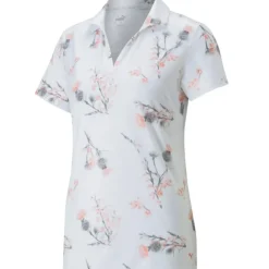 New PUMA Ladies MATTR Lowlands Stretch Golf Polo Shirt Ladies Polo Shirts