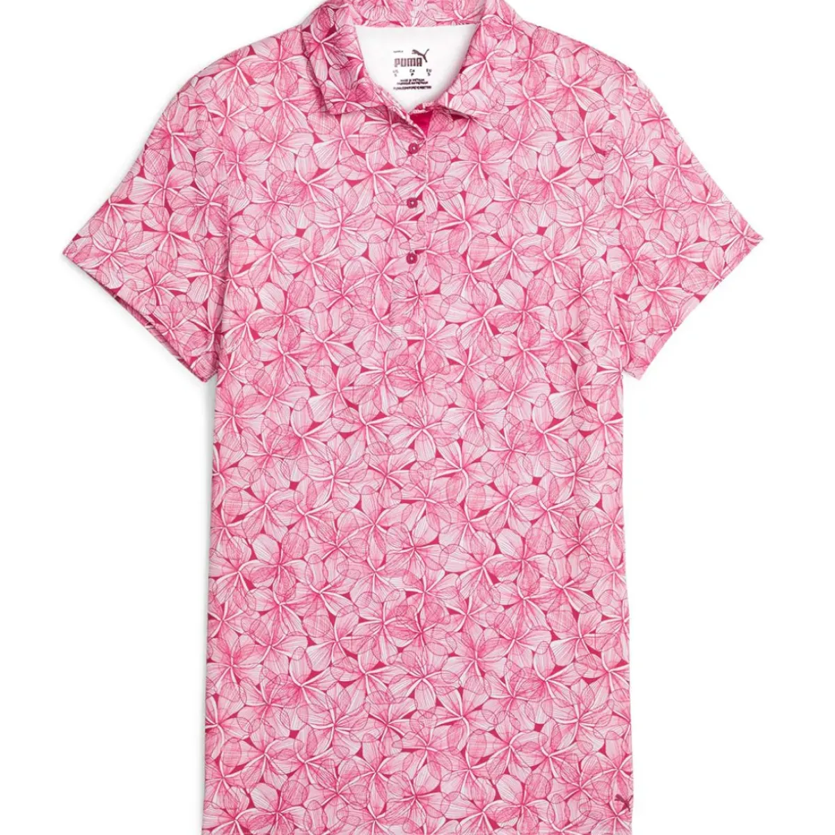 Clearance PUMA Ladies MATTR Plumeria Golf Polo Shirt Ladies Polo Shirts