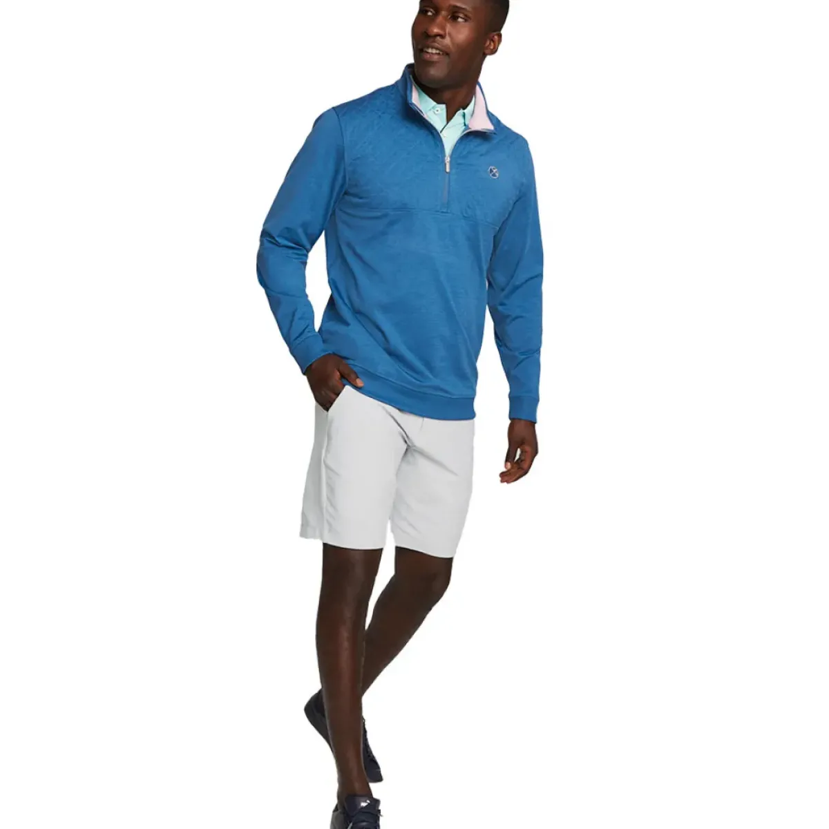 PUMA Men's AP CLOUDSPUN Castle Half Zip Golf Midlayer Men's Sweaters|Men's Midlayers