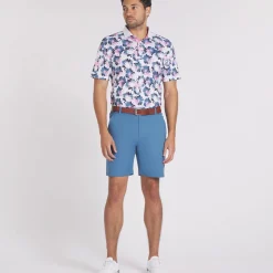 New PUMA Men's Borrego Print Golf Polo Shirt Men's Polo Shirts