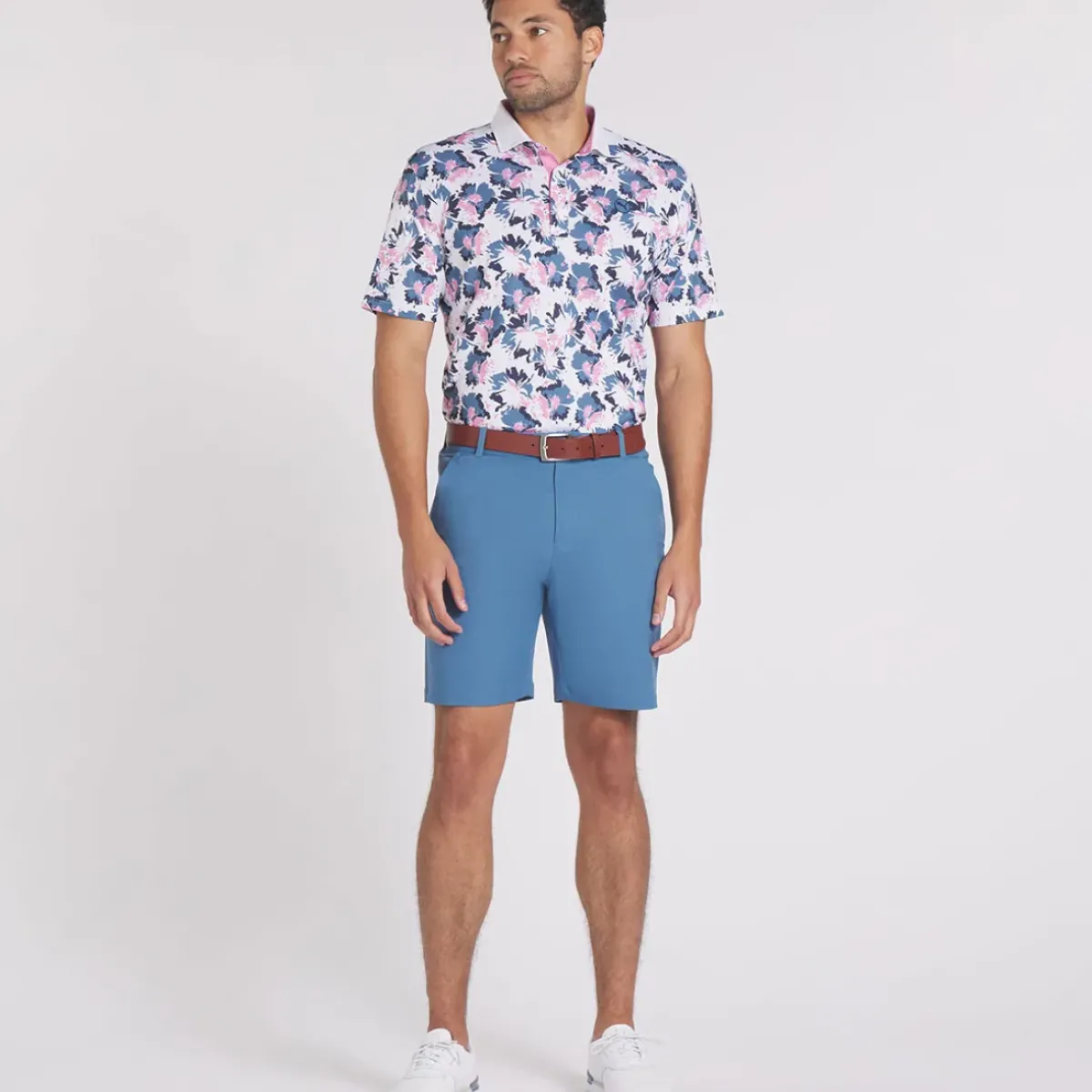 New PUMA Men's Borrego Print Golf Polo Shirt Men's Polo Shirts