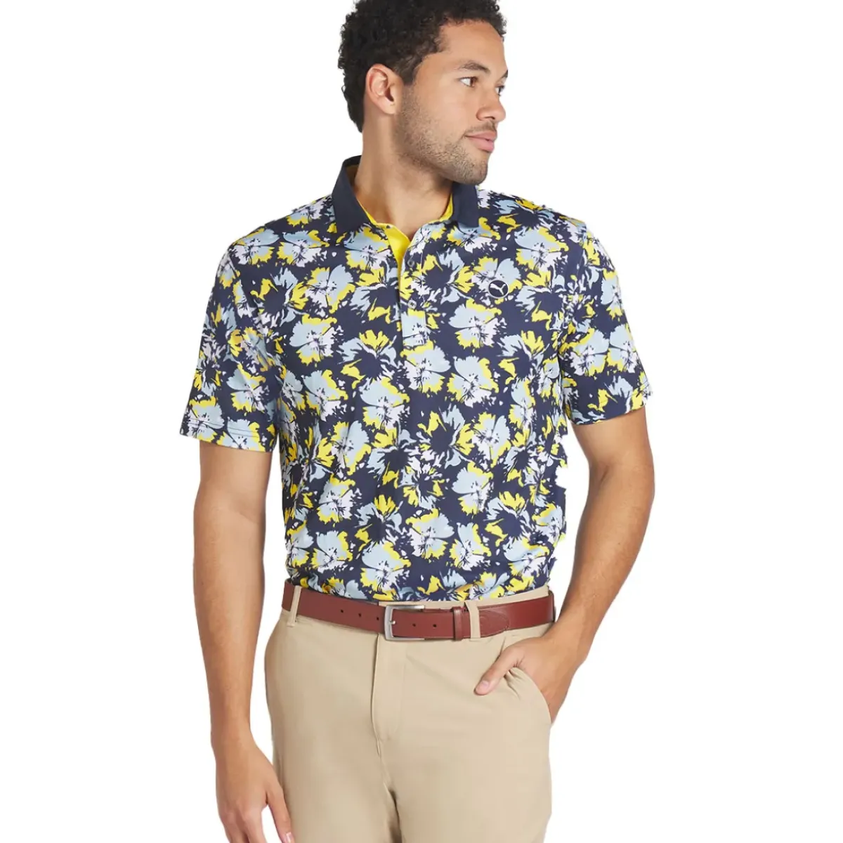 New PUMA Men's Borrego Print Golf Polo Shirt Men's Polo Shirts