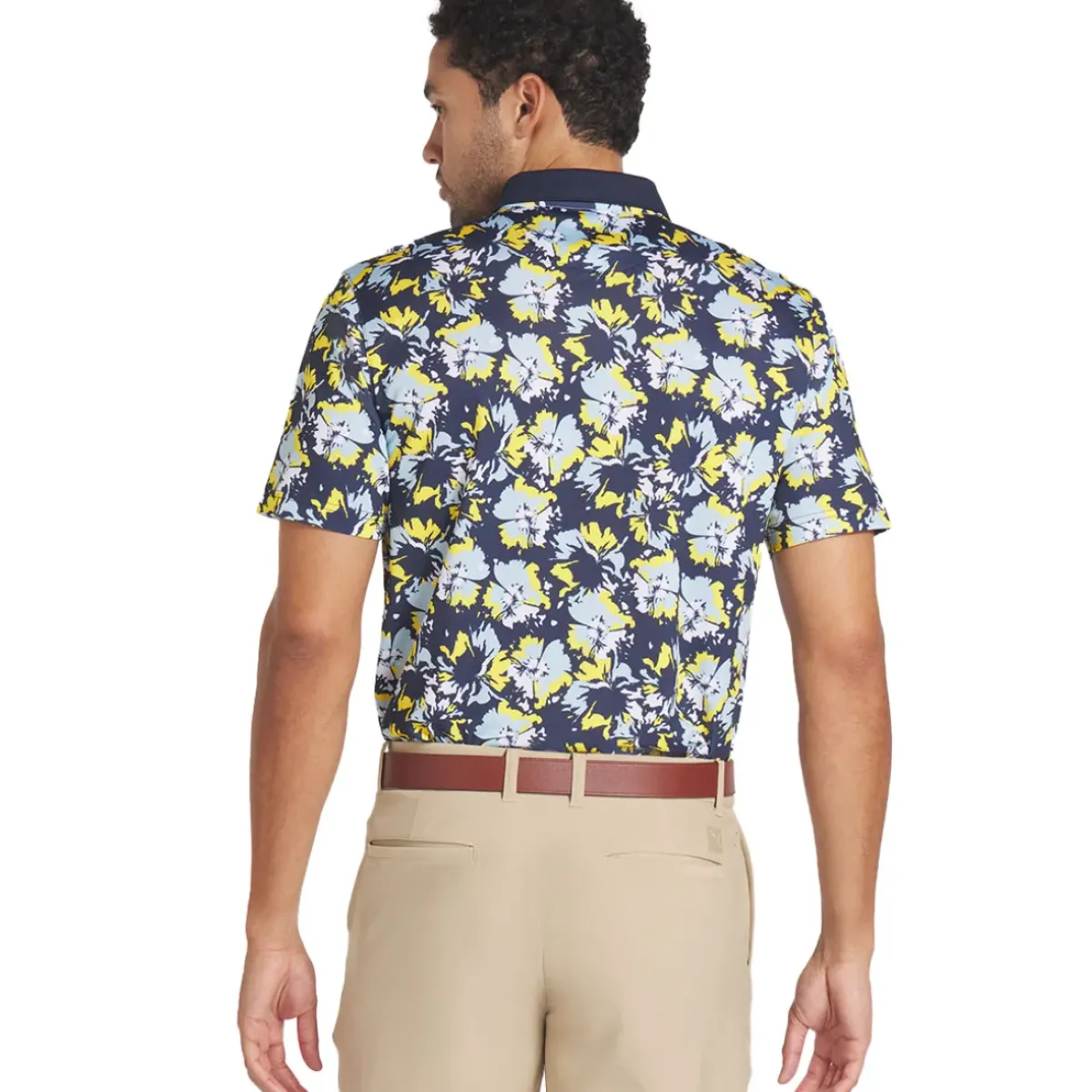 New PUMA Men's Borrego Print Golf Polo Shirt Men's Polo Shirts