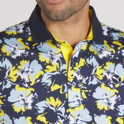 New PUMA Men's Borrego Print Golf Polo Shirt Men's Polo Shirts