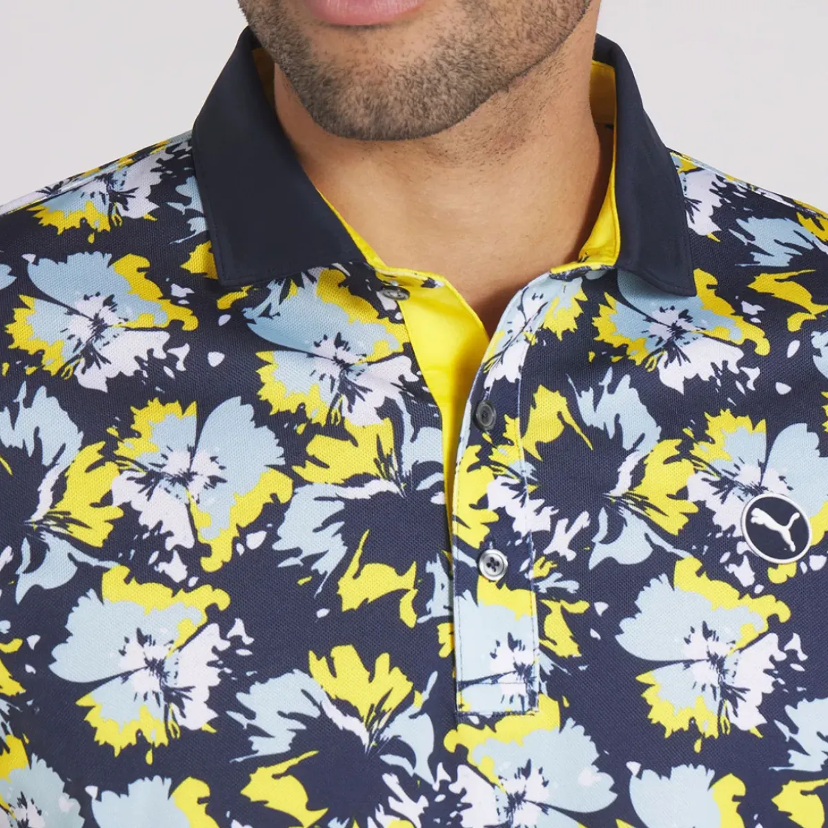 New PUMA Men's Borrego Print Golf Polo Shirt Men's Polo Shirts