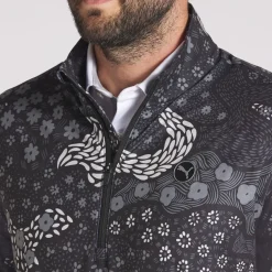 Clearance PUMA Men's CLOUDSPUN Bloom Half Zip Golf Mid Layer Men's Sweaters|Men's Midlayers