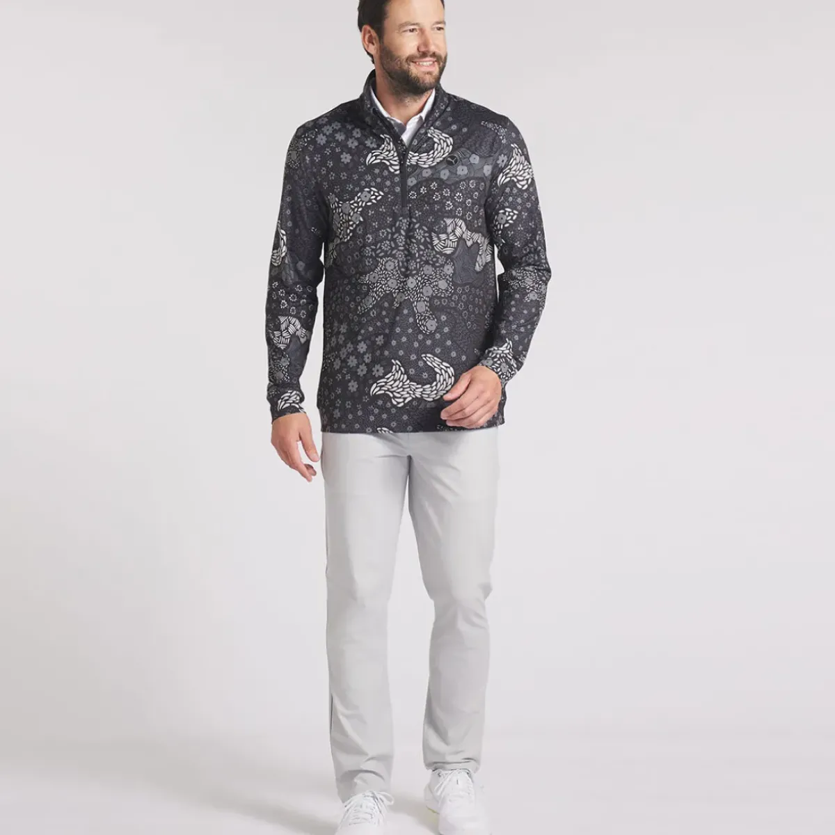 Clearance PUMA Men's CLOUDSPUN Bloom Half Zip Golf Mid Layer Men's Sweaters|Men's Midlayers