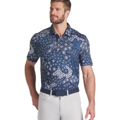 Outlet PUMA Men's CLOUDSPUN Bloom Golf Polo Shirt Men's Polo Shirts