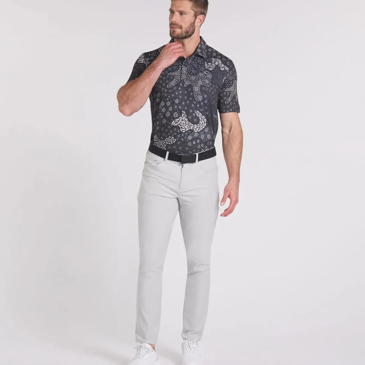 Outlet PUMA Men's CLOUDSPUN Bloom Golf Polo Shirt Men's Polo Shirts