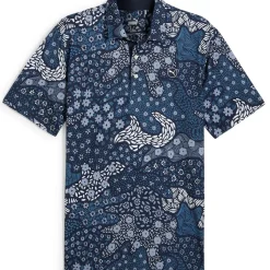 Discount PUMA Men's CLOUDSPUN Bloom Golf Polo Shirt Men's Polo Shirts