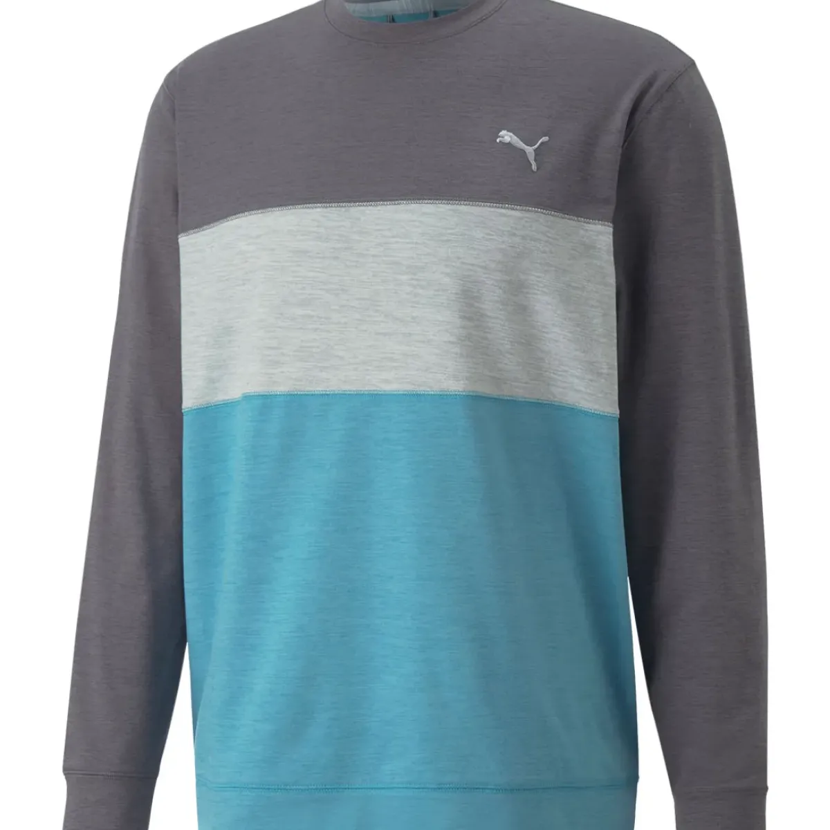 Clearance PUMA Men's CLOUDSPUN ColourCrewneck Golf Midlayer Men's Sweaters|Men's Midlayers