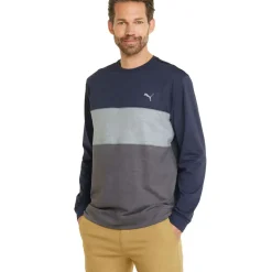 Clearance PUMA Men's CLOUDSPUN ColourCrewneck Golf Midlayer Men's Sweaters|Men's Midlayers