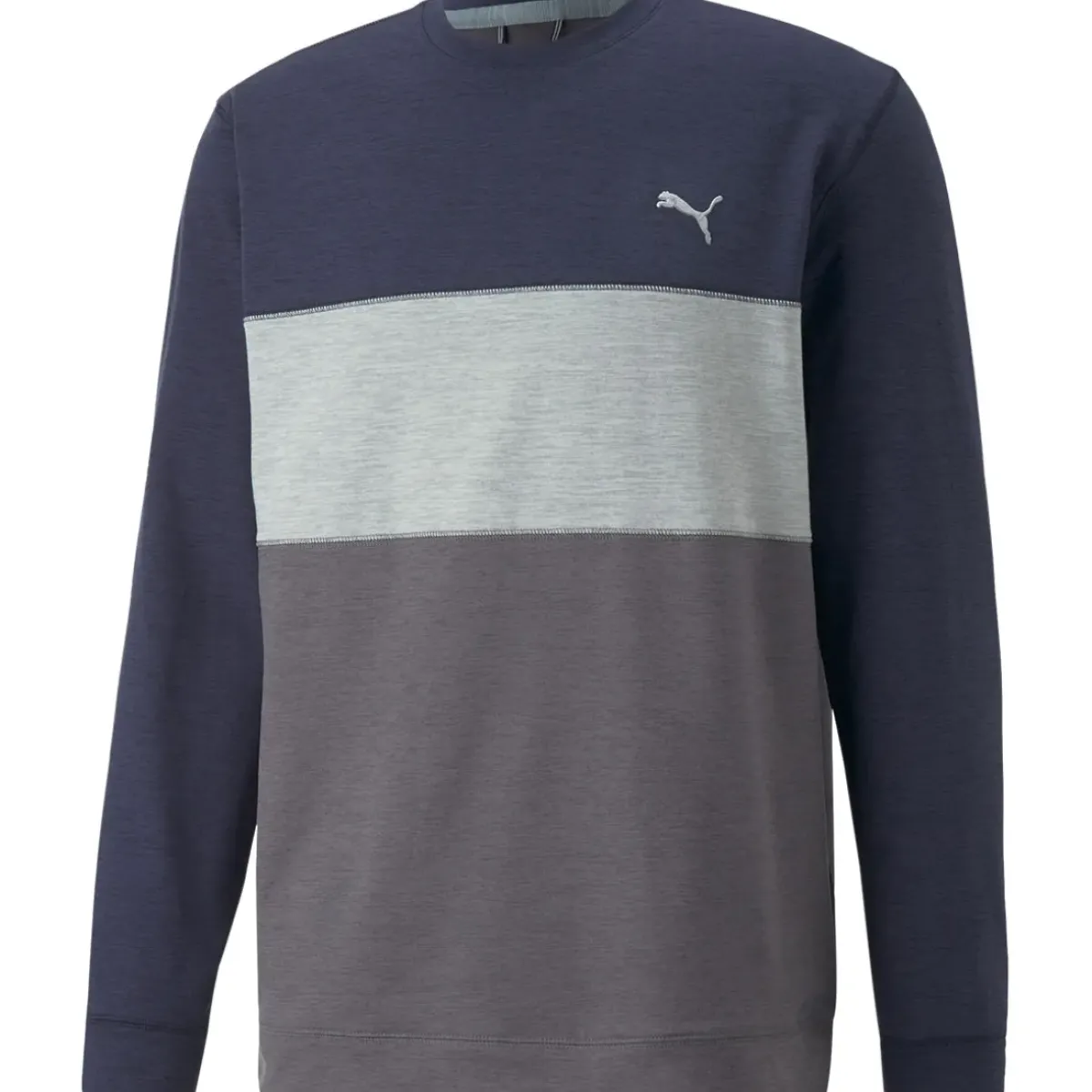 Clearance PUMA Men's CLOUDSPUN ColourCrewneck Golf Midlayer Men's Sweaters|Men's Midlayers