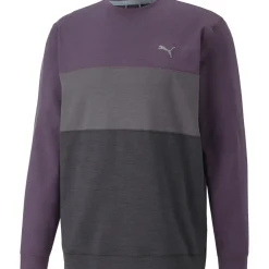 Clearance PUMA Men's CLOUDSPUN ColourCrewneck Golf Midlayer Men's Sweaters|Men's Midlayers