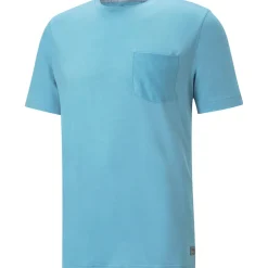 Sale PUMA Men's EGW CLOUDSPUN Pushcart Pocket Golf T-Shirt Men's Polo Shirts