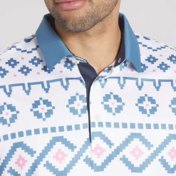 PUMA Men's Fair Isle Golf Polo Shirt Men's Polo Shirts