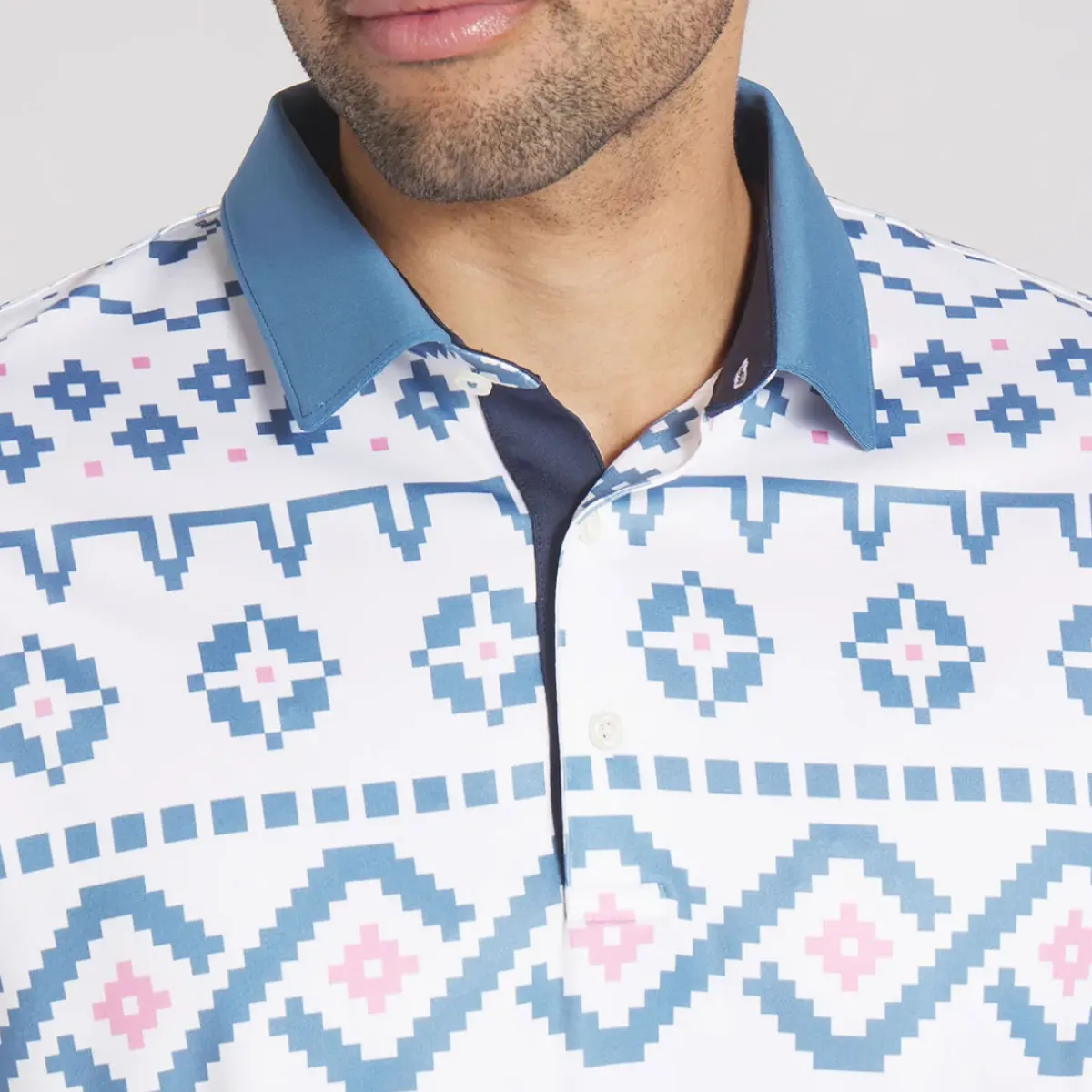 PUMA Men's Fair Isle Golf Polo Shirt Men's Polo Shirts