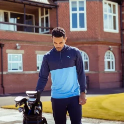Best PUMA Men's Gamer Color Half Zip Golf Midlayer Men's Sweaters|Men's Midlayers