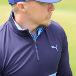 Best PUMA Men's Gamer Color Half Zip Golf Midlayer Men's Sweaters|Men's Midlayers