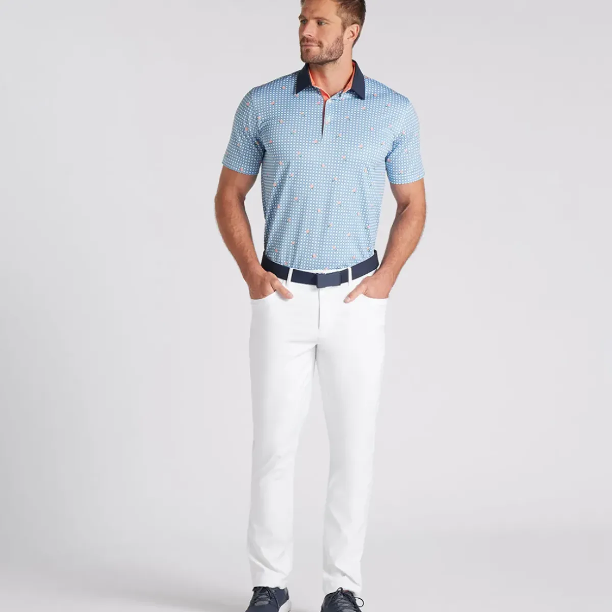 Sale PUMA Men's Gingham Golf Polo Shirt Men's Polo Shirts