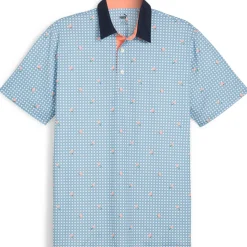 Sale PUMA Men's Gingham Golf Polo Shirt Men's Polo Shirts