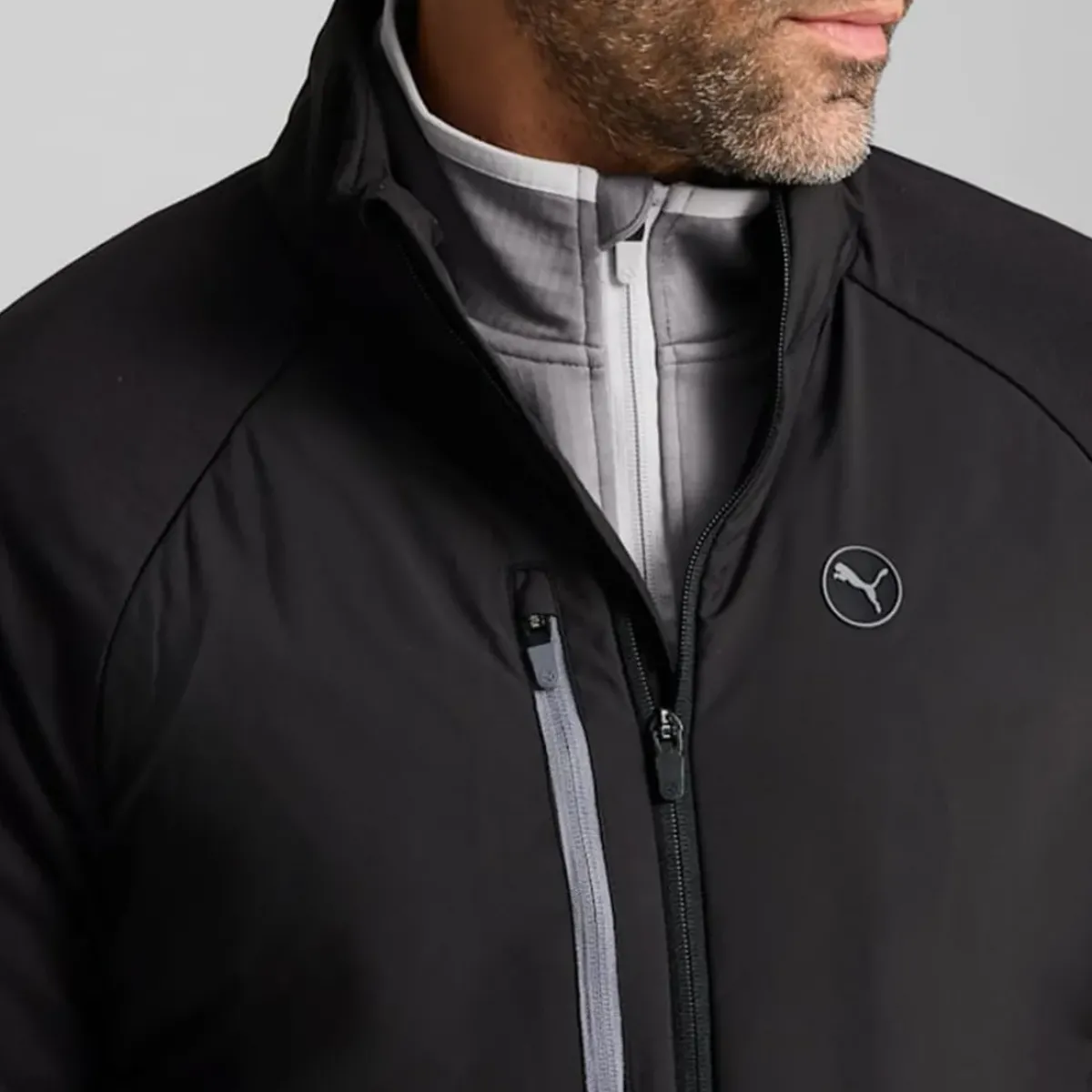 New PUMA Men's Hielands Full Zip Golf Jacket Men's Sweaters|Men's Jackets