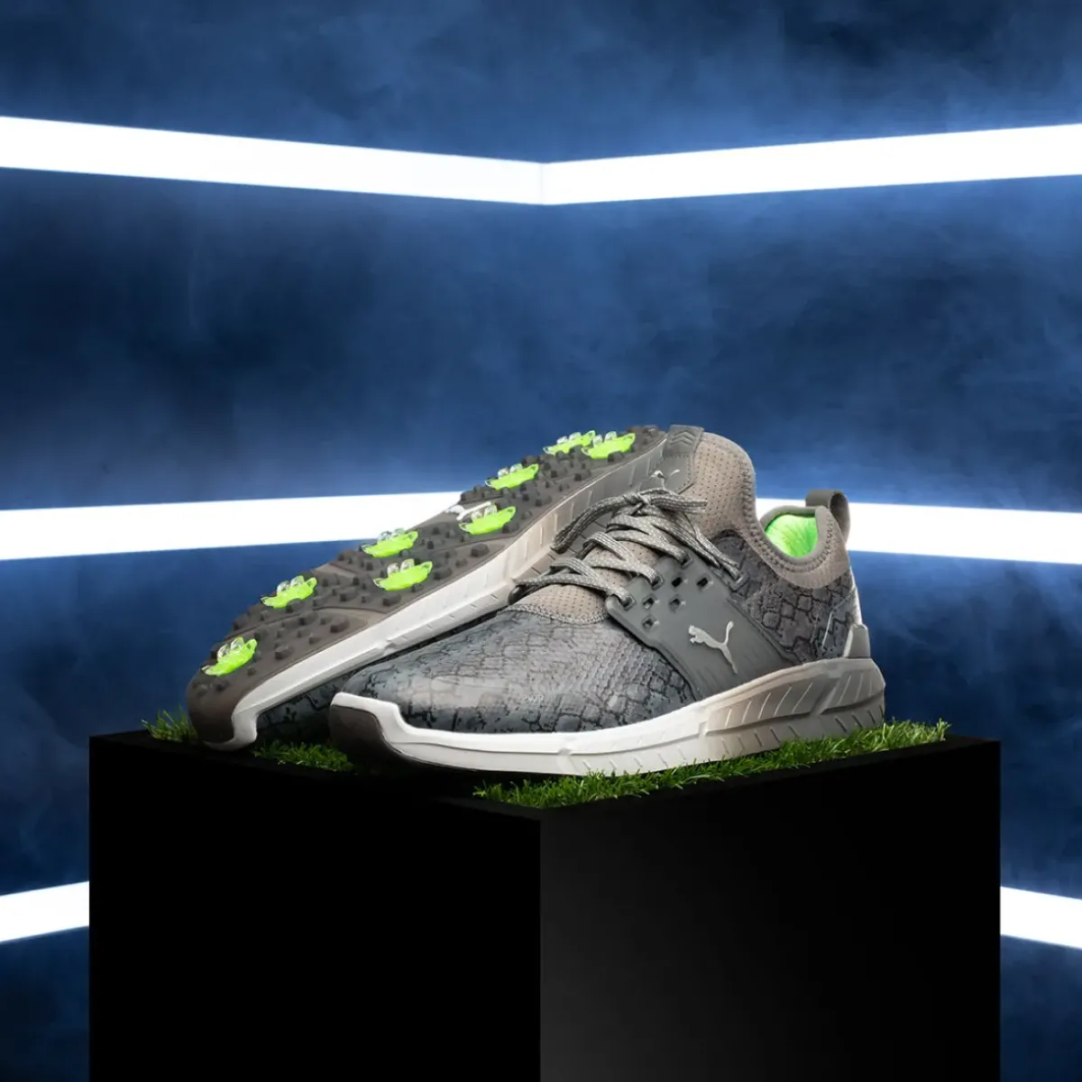 Discount PUMA Men's IGNITE Articulate Snakeskin Waterproof Spiked Golf Shoes Men's Waterproof Golf Shoes|Men's Spiked Golf Shoes