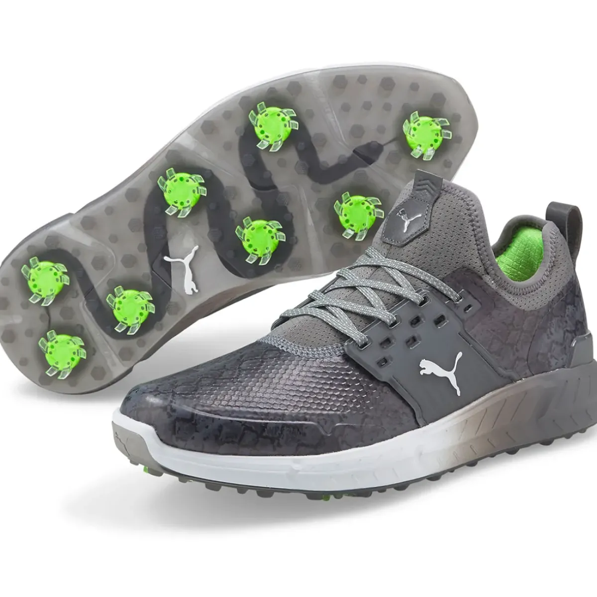 Discount PUMA Men's IGNITE Articulate Snakeskin Waterproof Spiked Golf Shoes Men's Waterproof Golf Shoes|Men's Spiked Golf Shoes