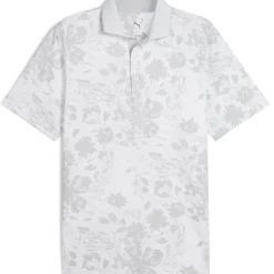 Online PUMA Men's MATTR Rose Print Golf Polo Shirt Men's Polo Shirts|Season Ready Collection
