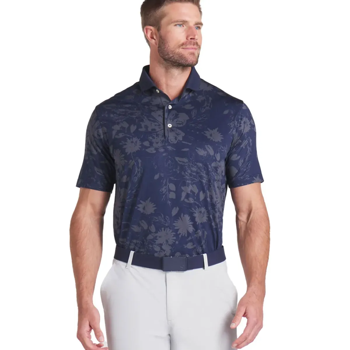 Discount PUMA Men's MATTR Rose Print Golf Polo Shirt Men's Polo Shirts|Season Ready Collection