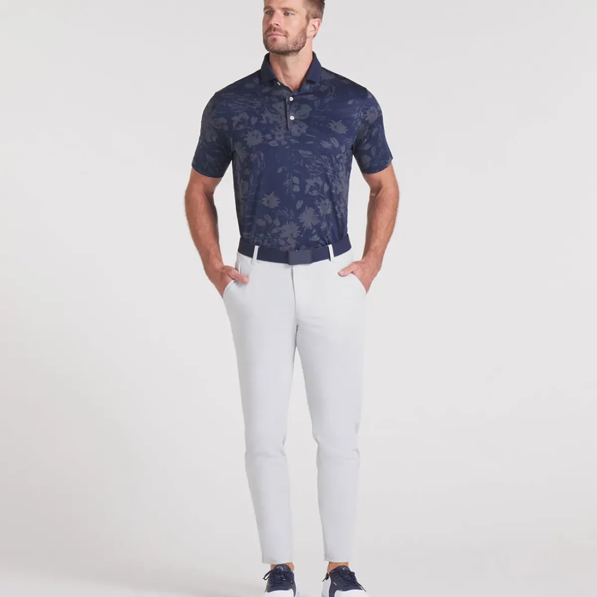 Discount PUMA Men's MATTR Rose Print Golf Polo Shirt Men's Polo Shirts|Season Ready Collection