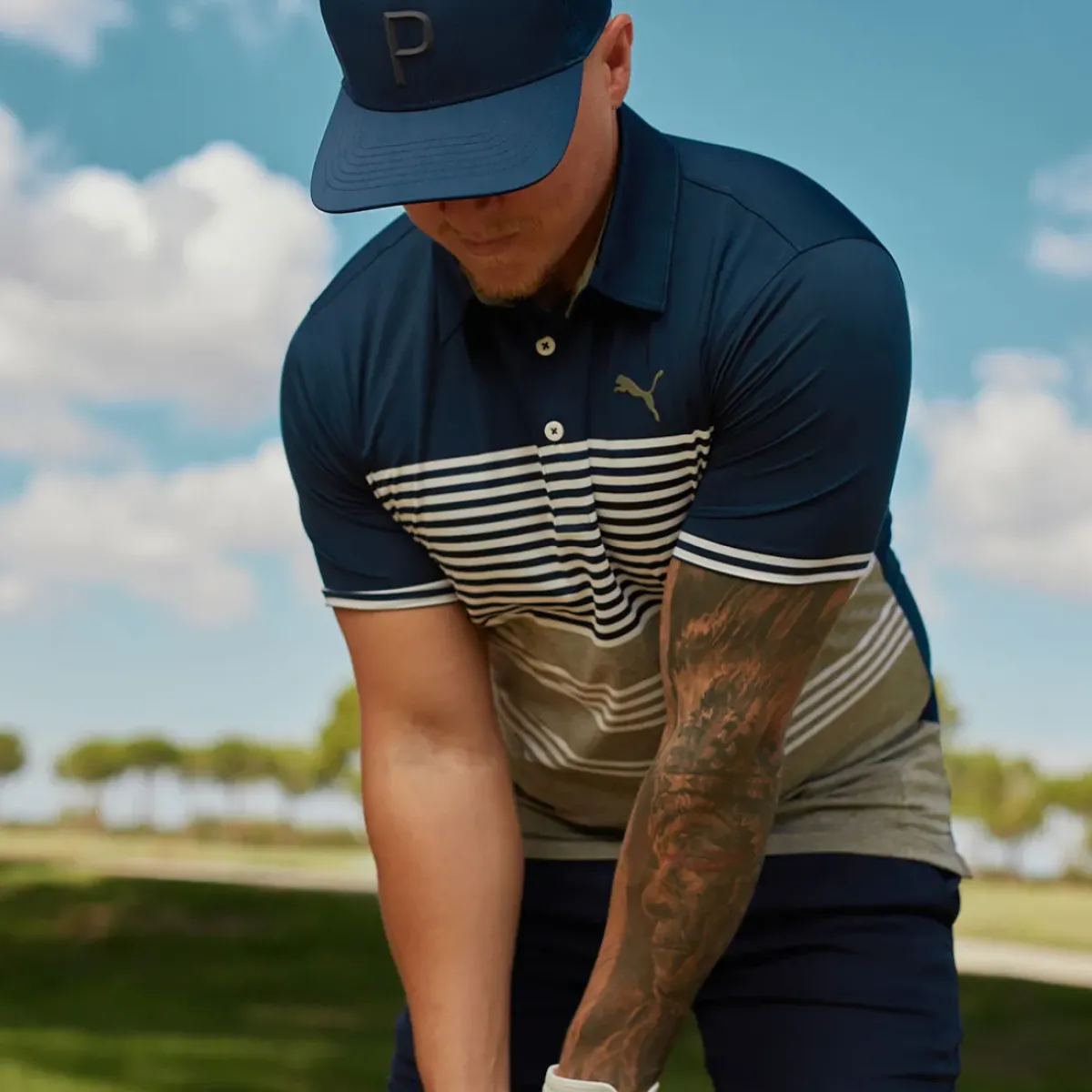 Hot PUMA Men's MATTR Track Golf Polo Shirt Men's Polo Shirts