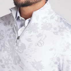 Discount PUMA Men's Pure 2.0 Rose Quarter Zip Golf Mid Layer Men's Sweaters|Men's Midlayers