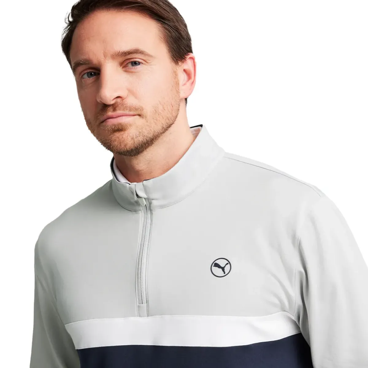 Online PUMA Men's Pure Colorblock Quarter Zip Golf Midlayer Men's Sweaters|Men's Midlayers