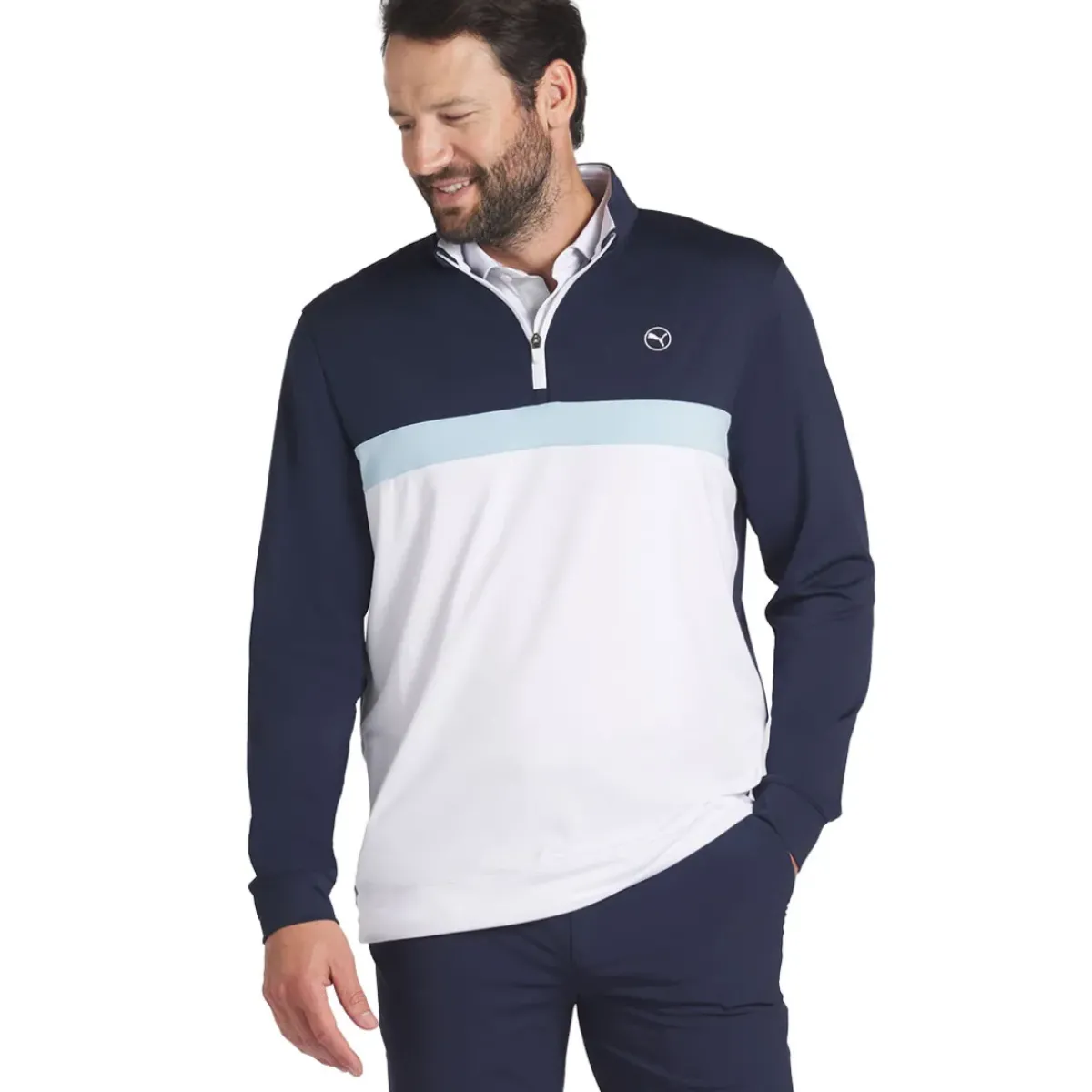 Outlet PUMA Men's Pure Colorblock Quarter Zip Golf Midlayer Men's Sweaters|Men's Midlayers