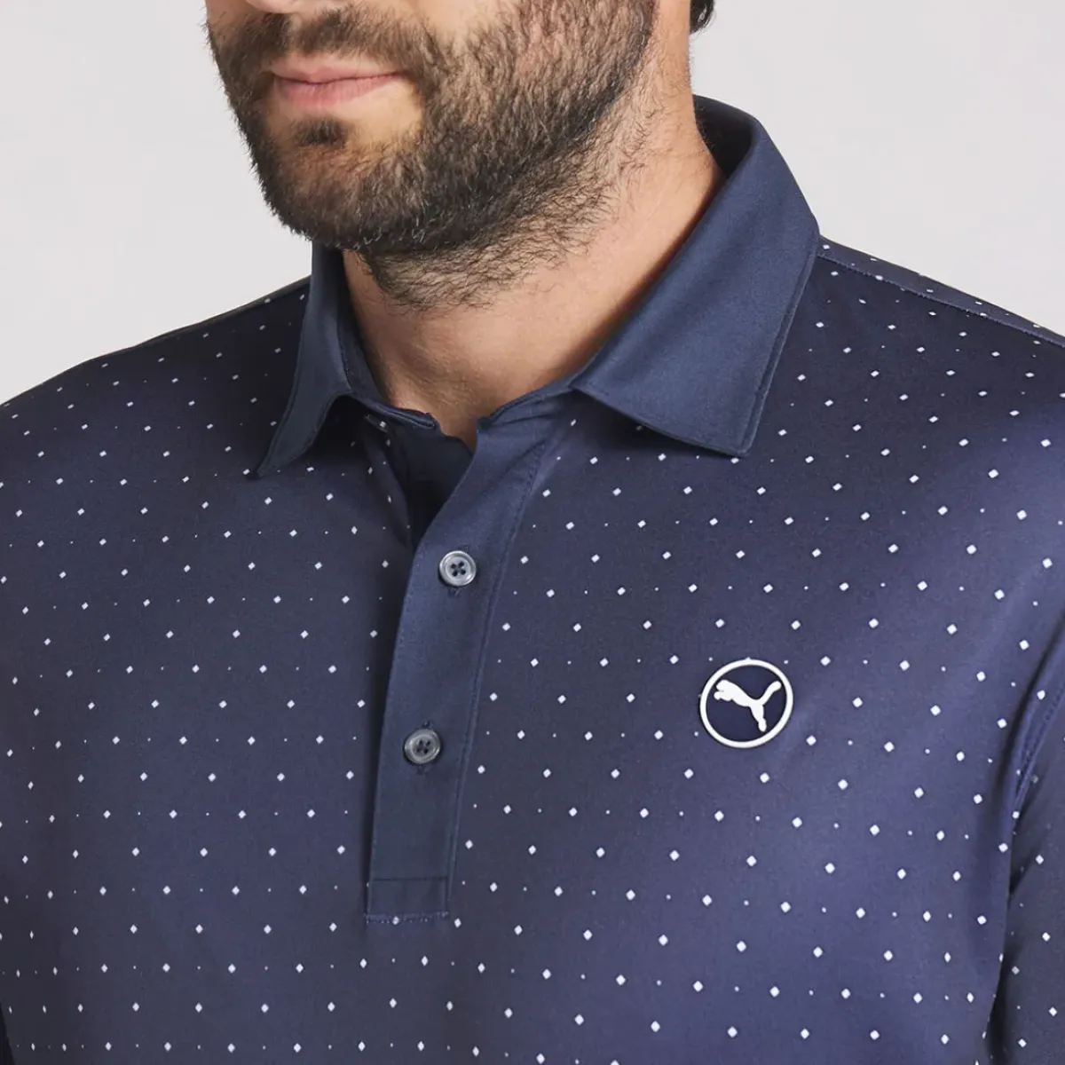 Discount PUMA Men's Pure Geo Golf Polo Shirt Men's Polo Shirts