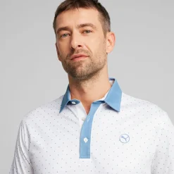 Discount PUMA Men's Pure Geo Golf Polo Shirt Men's Polo Shirts