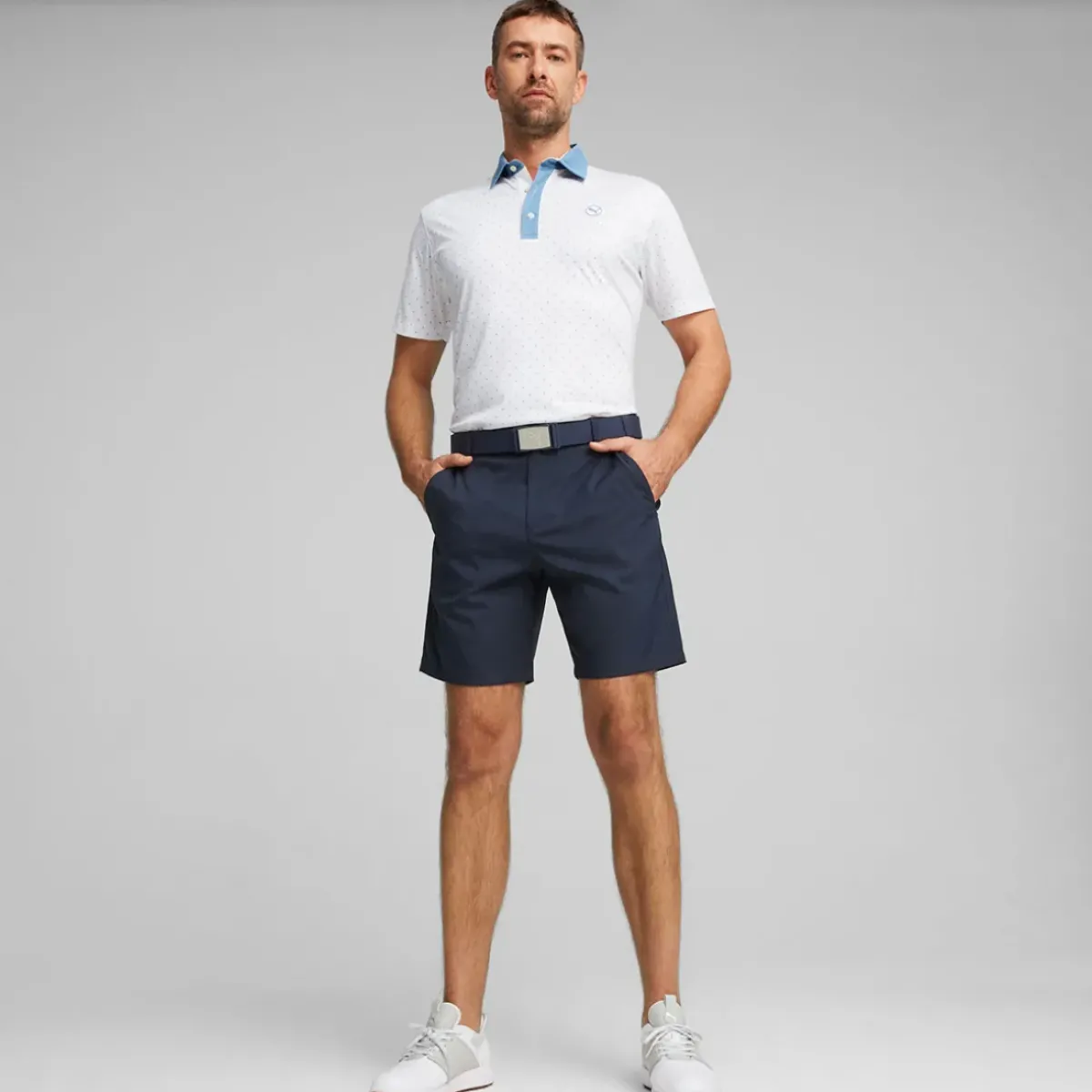 Discount PUMA Men's Pure Geo Golf Polo Shirt Men's Polo Shirts