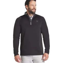 New PUMA Men's Waffle Fleece Quarter Zip Golf Mid Layer Men's Sweaters|Men's Midlayers
