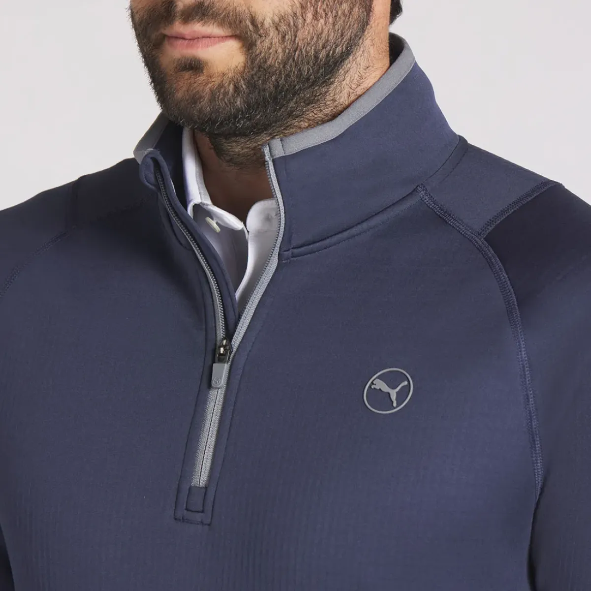 PUMA Men's Waffle Fleece Quarter Zip Golf Mid Layer Men's Sweaters|Men's Midlayers