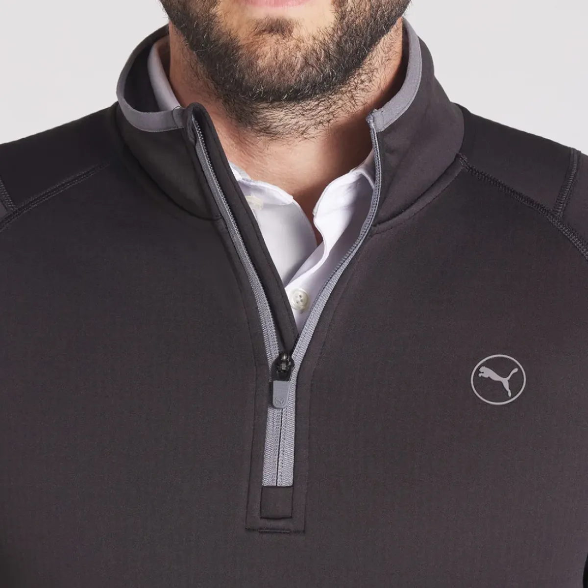 PUMA Men's Waffle Fleece Quarter Zip Golf Mid Layer Men's Sweaters|Men's Midlayers