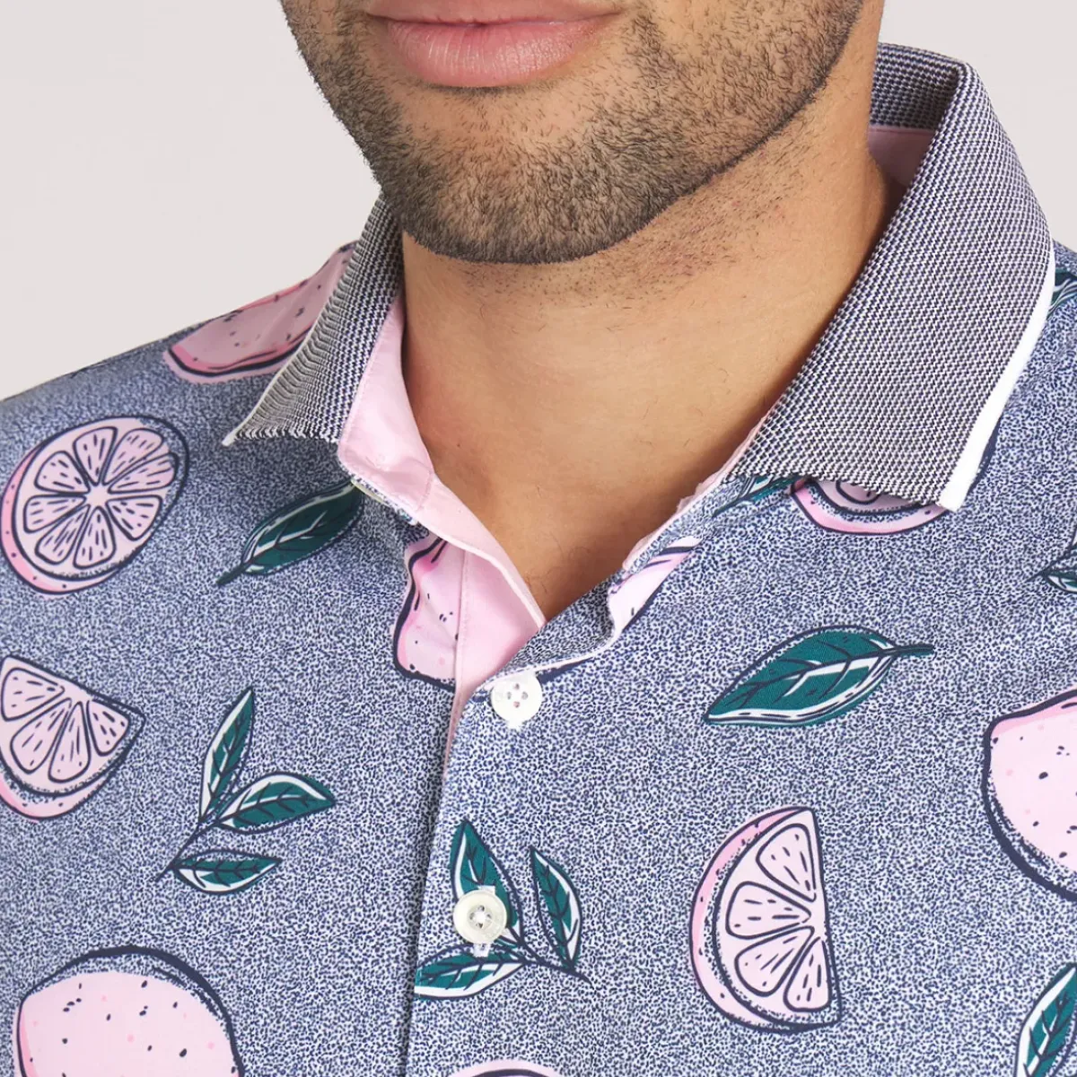 New PUMA Men's X Arnold Palmer Pink Lemonade Golf Polo Shirt Men's Polo Shirts