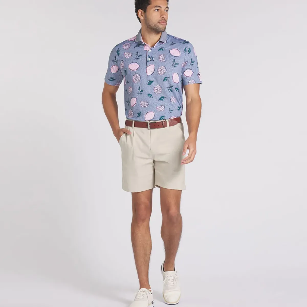 New PUMA Men's X Arnold Palmer Pink Lemonade Golf Polo Shirt Men's Polo Shirts