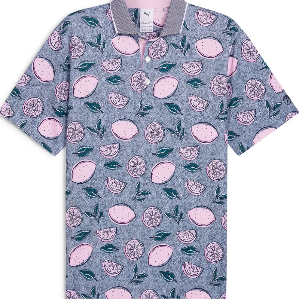 New PUMA Men's X Arnold Palmer Pink Lemonade Golf Polo Shirt Men's Polo Shirts