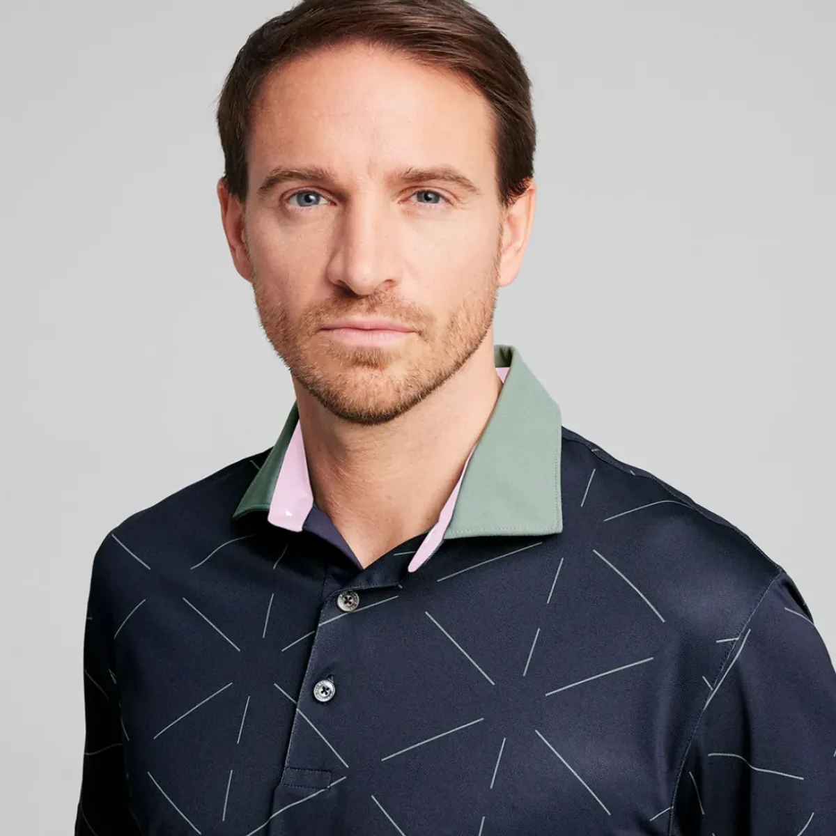 New PUMA Men's X Arnold Palmer Geo Golf Polo Shirt Men's Polo Shirts