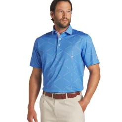 New PUMA Men's X Arnold Palmer Geo Golf Polo Shirt Men's Polo Shirts