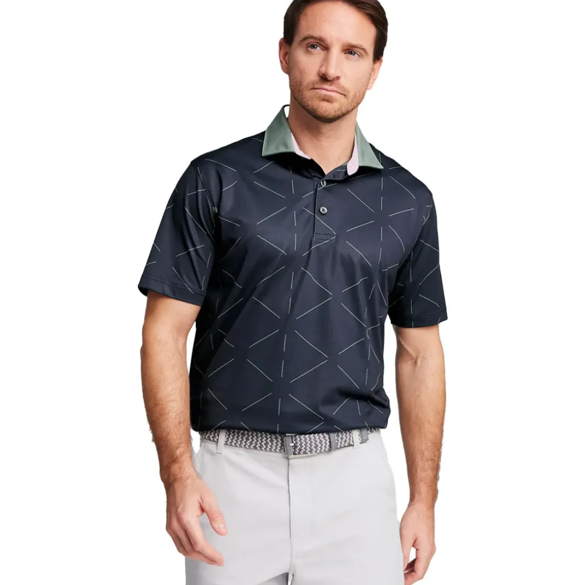 New PUMA Men's X Arnold Palmer Geo Golf Polo Shirt Men's Polo Shirts