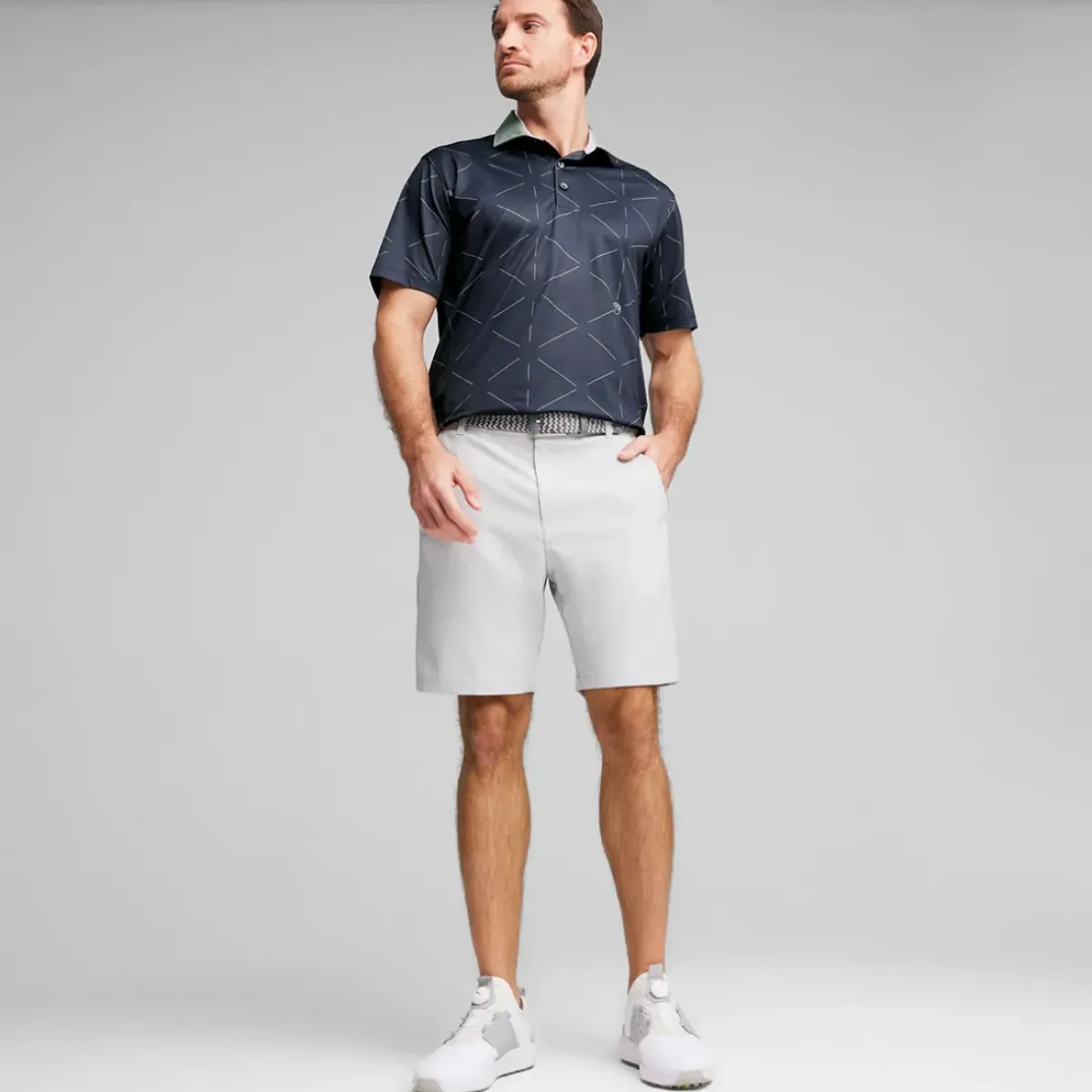 New PUMA Men's X Arnold Palmer Geo Golf Polo Shirt Men's Polo Shirts