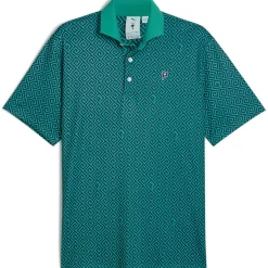 PUMA Men's X Palm Tree Crew Resort Golf Polo Shirt Men's Polo Shirts